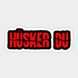 Red logo HuskerDu Sticker